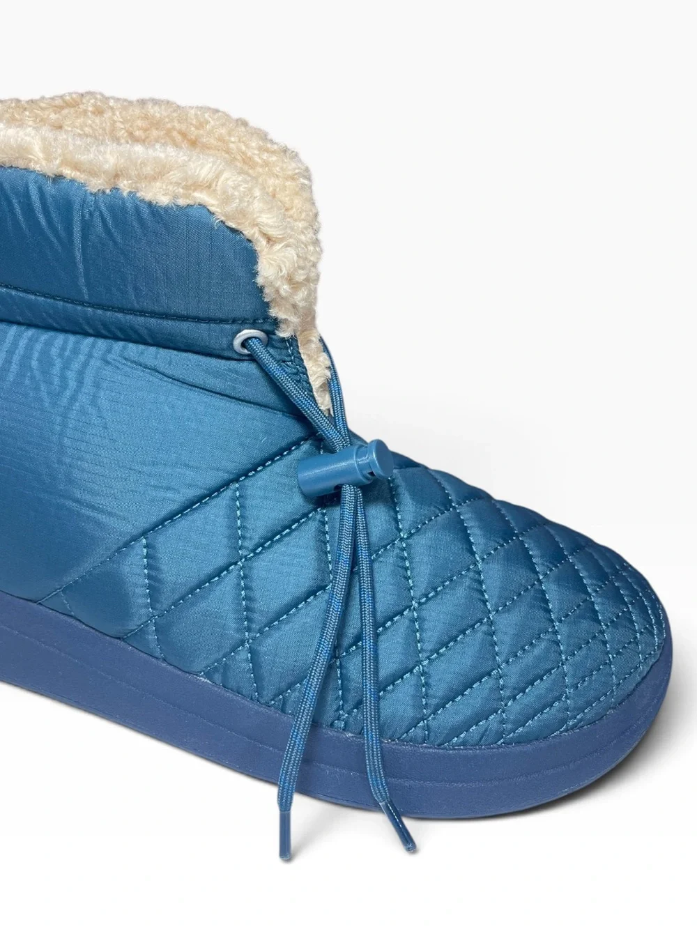 Malibu Sandals Chukka Boots Blue Vegan Drawstring Quilted Shoes Mens US 8 NEW